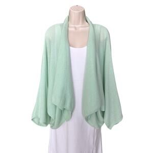Minnie Rose Cashmere Oversized Open Cardigan, Size XS/S, Mint Green